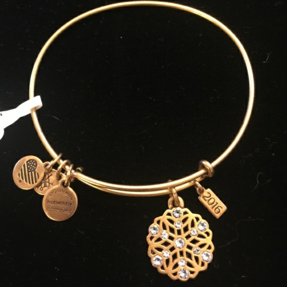 Alex and Ani Snowflake Charm Bracelet
